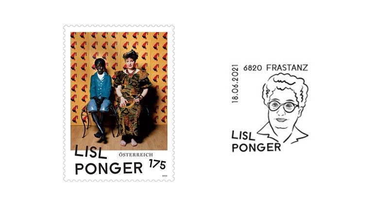 Commemorative stamp june Lisl Ponger